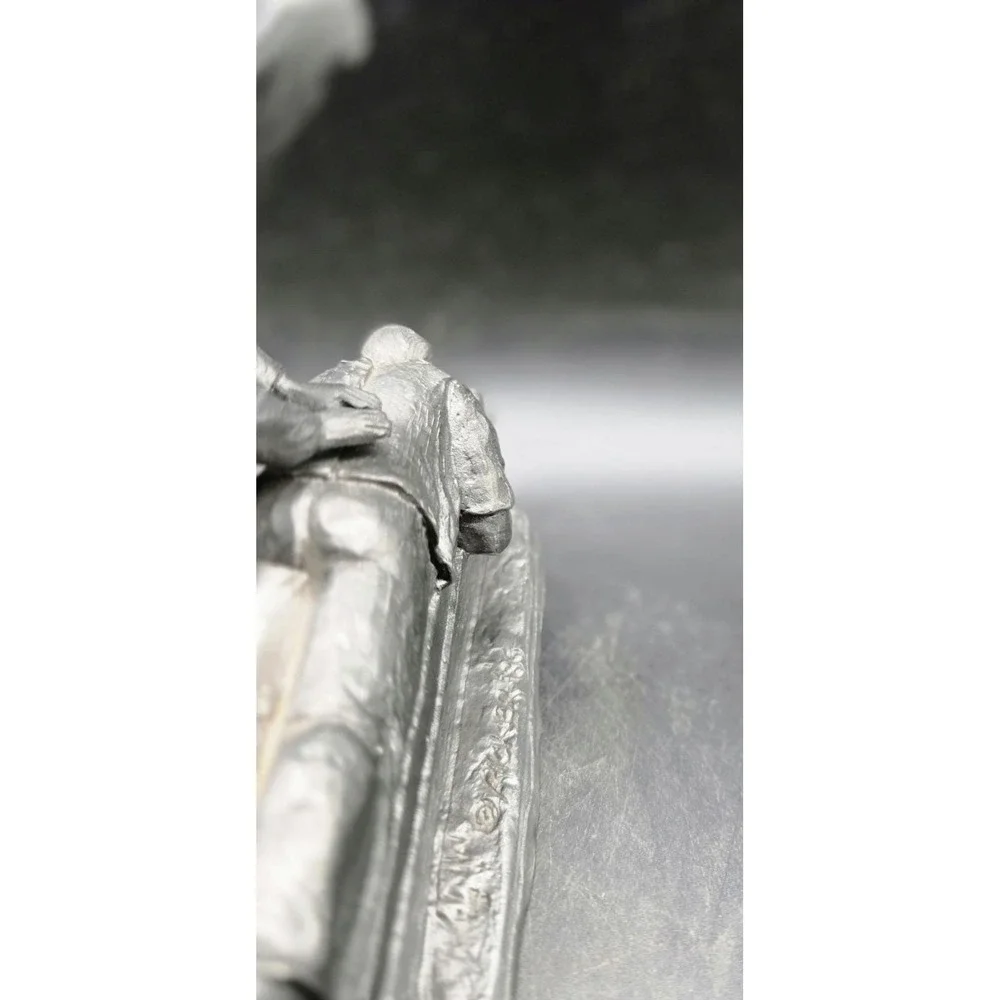 Vintage Female‎ Chiropractor Michael Ricker Pewter Sculpture Signed 1986 5.5